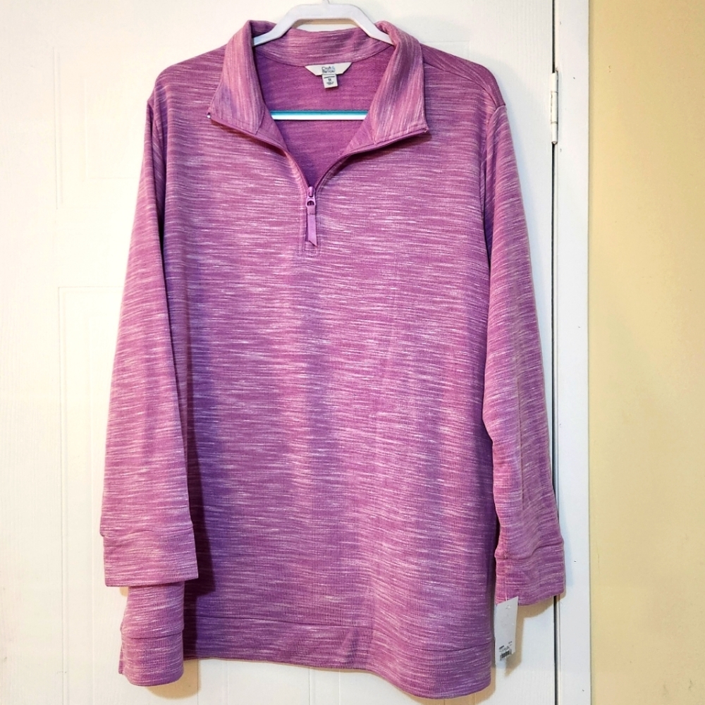 NWT Croft & Barrow Ladies half zip pullover